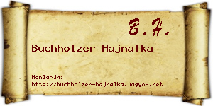 Buchholzer Hajnalka névjegykártya